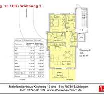 3Zi. EG mit Terrasse ca. 87 m²-Wohnung 2-Kirchweg 16-79780 Stühlingen
