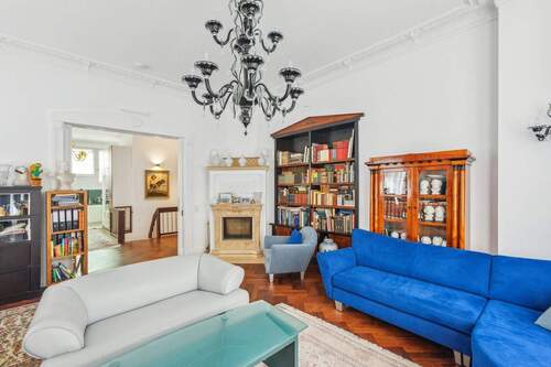 Wohnbereich mit Blick zum Essbereich - Etagenwohnung mit 195,00 m&sup2; in Berlin zum Kaufen