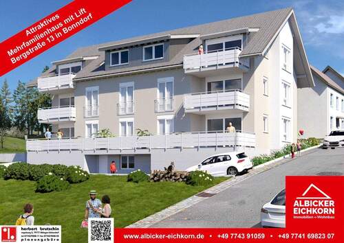 Bild 1 - 3 Zi. DG mit Galerie und Balkon ca. 100 m² - Wohnung 6 - Bergstr. 13, 79848 Bonndorf-Neubau mit Lift