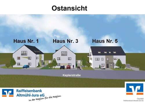 Ost-Ansicht - 3 Zimmer Etagenwohnung in Neumarkt in der Oberpfalz / Höhenberg