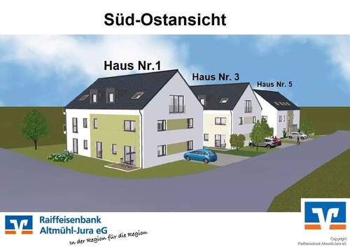 Sued-Ost-Ansicht - Etagenwohnung mit 56,60 m&sup2; in Neumarkt in der Oberpfalz / Höhenberg zum Kaufen