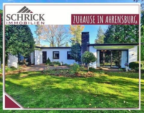 SCHRICK IMMOBILIEN: Ahrensburg - Wohnen mit Ruhe, Licht und toller Aufteilung: Bungalow-Idylle mit Südgarten in kleiner Sackgasse