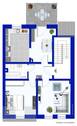 Grundriss Wohnung Dachgeschoss - 