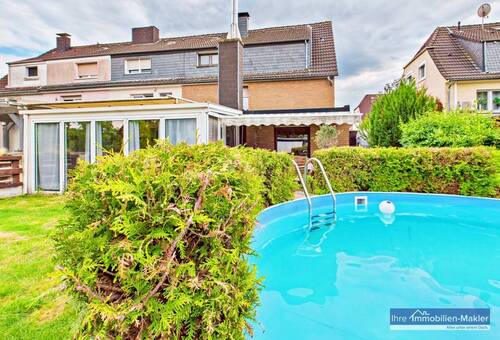 Garten / Pool - Reihenendhaus mit Garage, Garten, Pool und Wintergarten - Nähe Dattelner Meer!