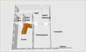 Anbau Erdgeschoss - Achtung - KEIN Maßstab, dient nur zur Orientierung - 