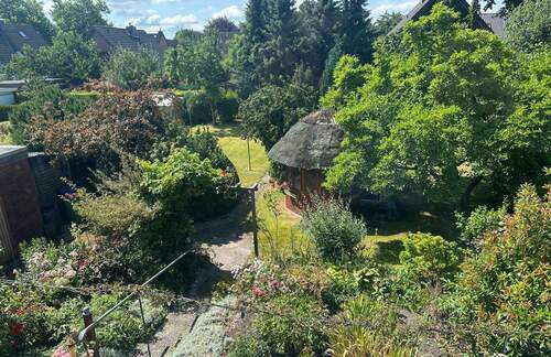 Blick in den Garten aus dem DG - 