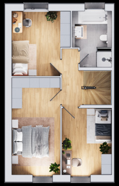 Kuschelalarm im Obergeschoss - 