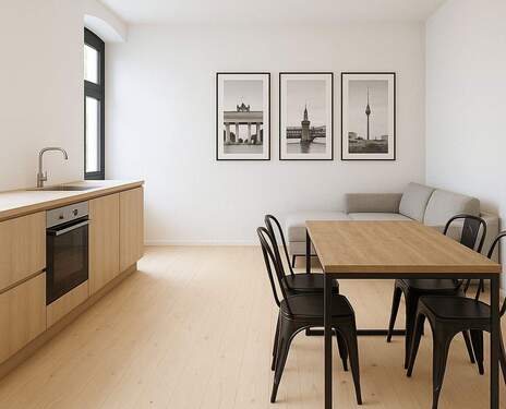 Beispiel Küche - Animation - 3 Zimmerwohnung im Kiez - 550.000,00&nbsp;EUR Kaufpreis, ca.&nbsp; 72,00&nbsp;m&sup2;&nbsp;Wohnfl&auml;che