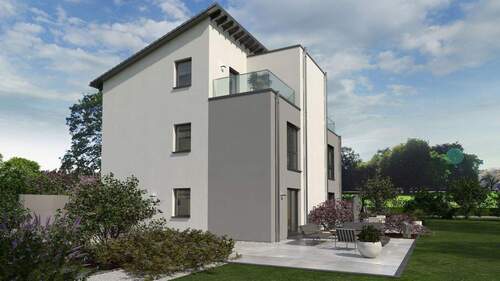 Ansicht Garten - Doppelhaushälfte mit 162,30 m&sup2; in Trippstadt zum Kaufen