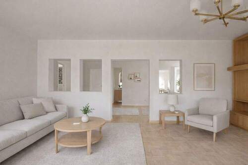 EG Blick vom Wohnzimmer zum Essbereich Fotomontage - 6 Zimmer Einfamilienhaus zum Kaufen in Jesteburg