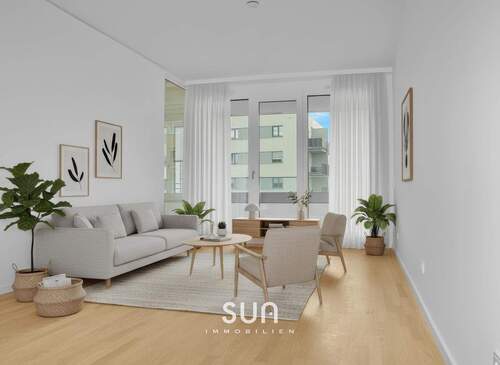 WOHNZIMMER STAGED - 2 Zimmer Etagenwohnung zum Kaufen in Frankfurt am Main