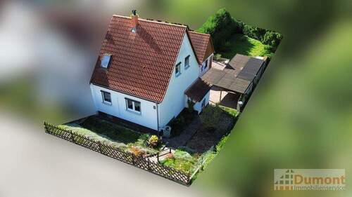 Luftaufnahme - 3 Zimmer Doppelhaushälfte zum Kaufen in Mücheln (Geiseltal) / Stöbnitz
