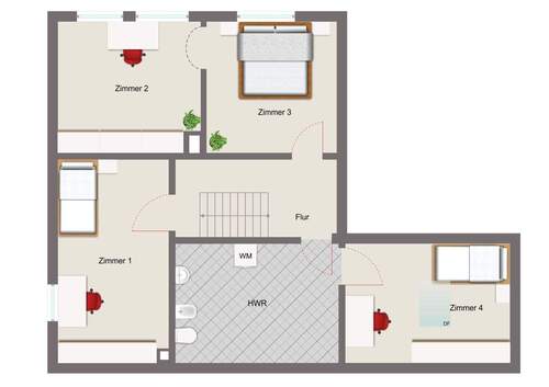 Obergeschoss: Kein Maßstab - wurde bearbeitet! - 