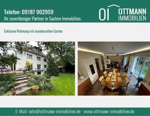 Ottmann-Immobilien-Folie - Exklusive Erdgeschoss Wohnung mit Terrasse und Garten