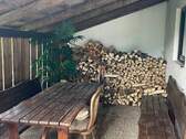 Sitzecke hinter der Garage - 