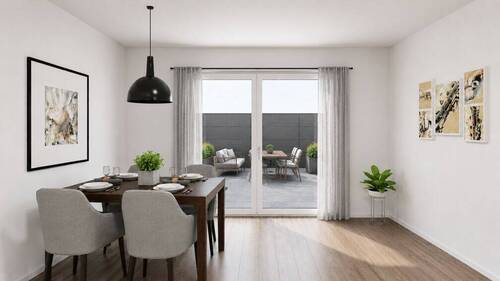 WE 1 EG Essbereich grau mit Terrasse - 