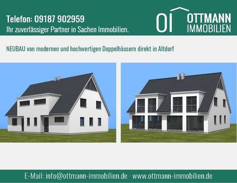 Eingangsbild - NEUBAU von modernen und hochwertigen Doppelhäusern direkt in Altdorf