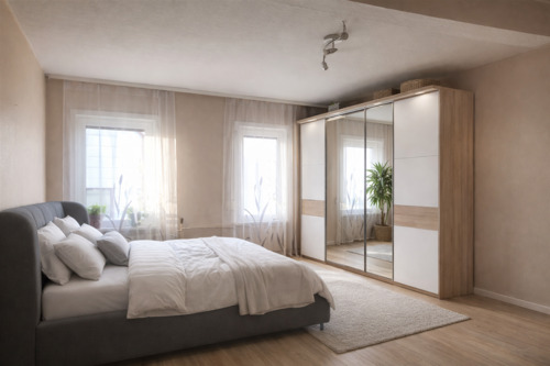 Schlafzimmer OG - virtually staged - 