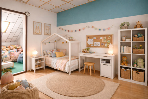 Kinderzimmer 2 OG - virtually staged - 