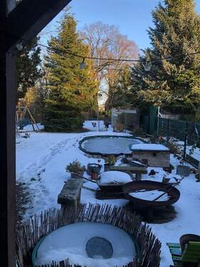Garten im Winter - Einfamilienhaus mit 140,00 m&sup2; in Ebeleben zum Kaufen