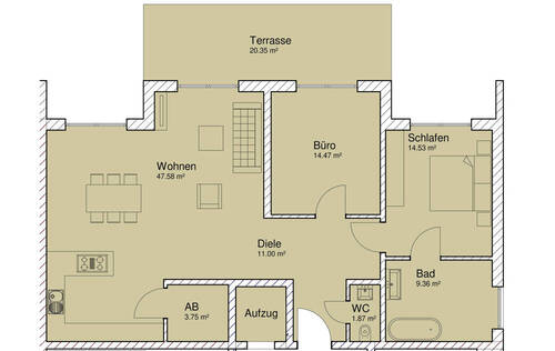 Punkt_Wohnung 1 - 3 Zimmer Etagenwohnung zum Kaufen in Braubach