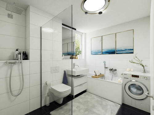 Visualisierung Bad Typ 144 - Reihenmittelhaus mit 122,00 m² in Wiesbaden zum Kaufen