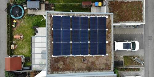 Luftansicht - 6 Zimmer Doppelhaushälfte in Baltmannsweiler