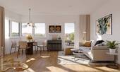 Innenvisualisierung Wohnzimmer 4 Zimmer - 