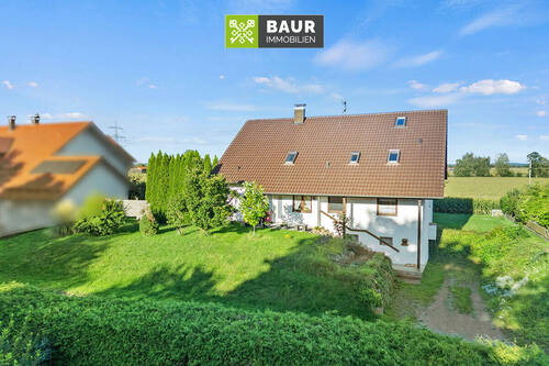 Luftbild - Mehrfamilienhaus, Wohnhaus mit 210,00 m² in Niederrieden zum Kaufen