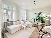Wohnzimmer - 3 Zimmer Etagenwohnung zur Miete in Augsburg