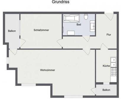 Bild 2 - 2 Zimmer Etagenwohnung zum Kaufen in Glienicke/Nordbahn