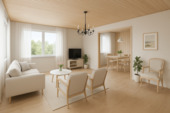Wohn-Esszimmer, Einrichtungsbeispiel (KI-generiert) - 