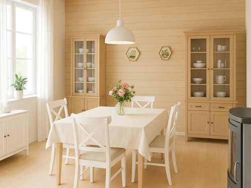Esszimmer, Einrichtungsbeispiel, (KI-generiert) - 