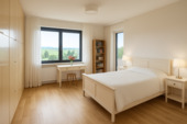 Schlafzimmer, Einrichtungsbeispiel, (KI-generiert) - 