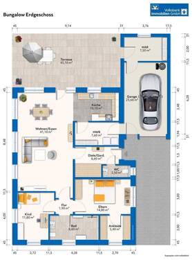 Bungalow Erdgeschoss - 