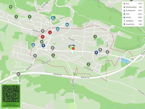 Lageplan - Einfamilienhaus mit 160,00 m&sup2; in Ostercappeln zum Kaufen