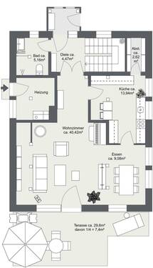 Erdgeschoss 2D - 