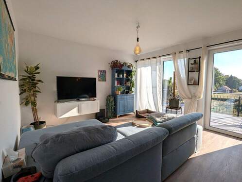 Wohnzimmer - Etagenwohnung mit 67,90 m² in Stuhr zur Miete