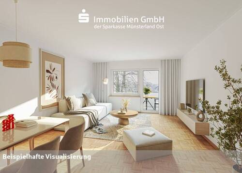 Wohn- und Esszimmer - 3 Zimmer Etagenwohnung in Oelde