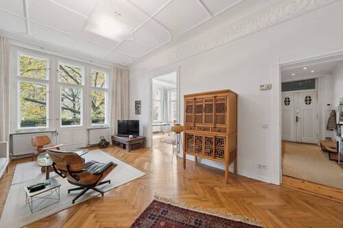 Wohnzimmer - Etagenwohnung mit 147,00 m&sup2; in Berlin zum Kaufen