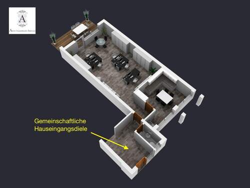 3D-Bürofläche Ansicht 1 - 