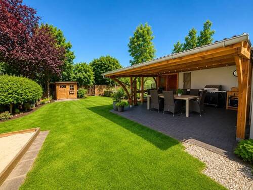 Garten mit Grillecke - 5 Zimmer Doppelhaushälfte in Rheine