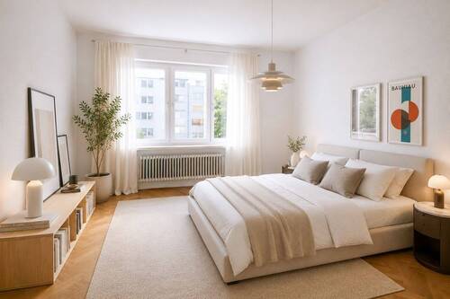 Schlafzimmer - 2 Zimmer Etagenwohnung in Düsseldorf