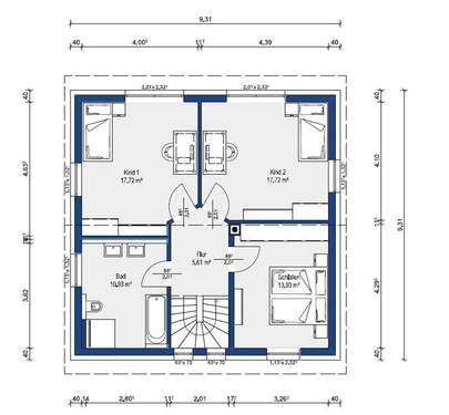 Obergeschoss - Einfamilienhaus mit 125,00 m&sup2; in Röthenbach a d Pegnitz zum Kaufen