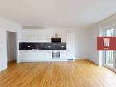 Ansicht IV: Wohn- und Esszimmer mit offenem Küchenbereich - Terrassenwohnung mit 81,60 m&sup2; in Berlin zur Miete