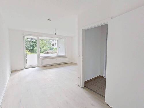 Ansicht I: Wohn- und Esszimmer - Moderne 3-Zimmer-Wohnung mit BALKON und intelligenter Raumaufteilung