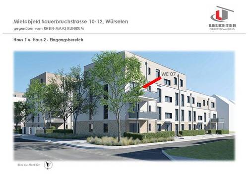 WE07 - Lage im Objekt - Etagenwohnung mit 56,00 m&sup2; in Würselen zur Miete