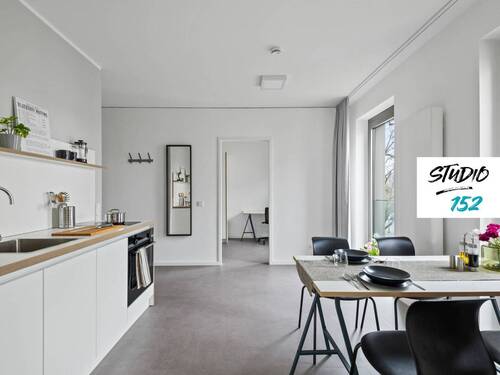 Ansicht II: Wohn- und Essbereich (Visualisierung) - 2 Zimmer Etagenwohnung zur Miete in Wiesbaden