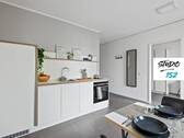 Ansicht III: Wohn- und Essbereich (Visualisierung) - 2 Zimmer Etagenwohnung in Wiesbaden