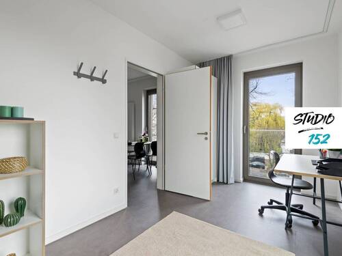 Ansicht I: Schlaf- und Arbeitsbereich Zimmer I (Visualisierung) - 